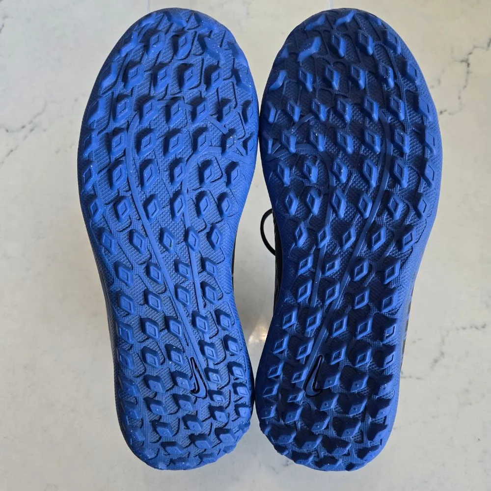 Nike Kids Black and Blue Turf Cleats